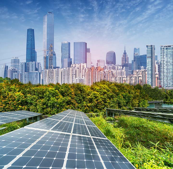 integrated-urban-services-istock-1145536473 Solar Power Plant in modern city