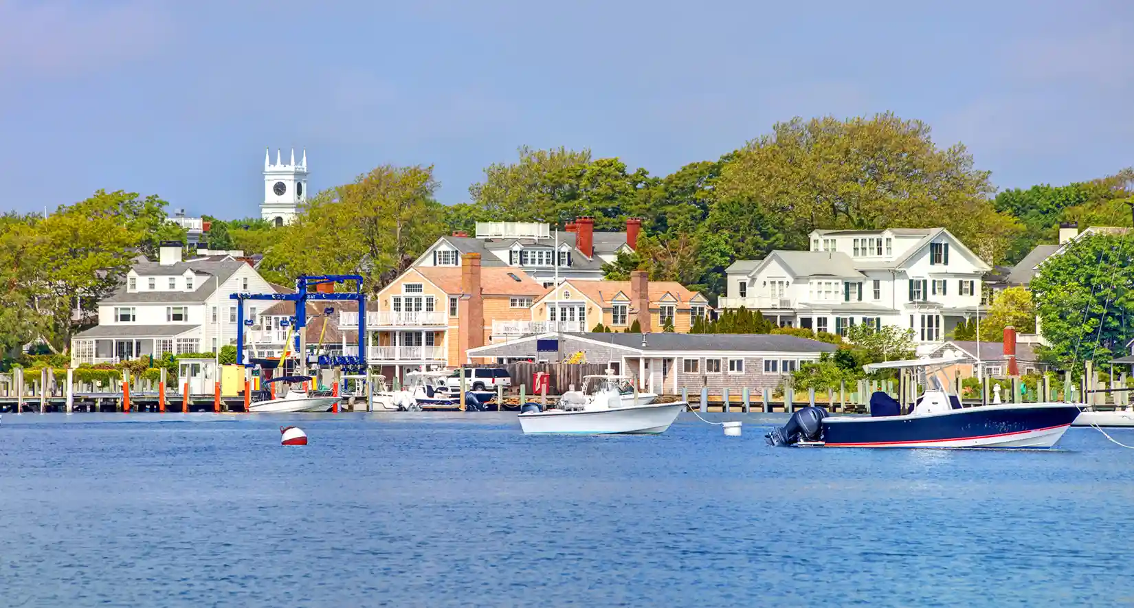 getty-1553518634-bdy Boats in the water in Edgartown on Martha's Vineyard.