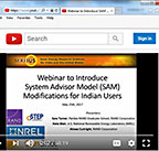 Screen shot of online introduction page for SAM Webinar.
